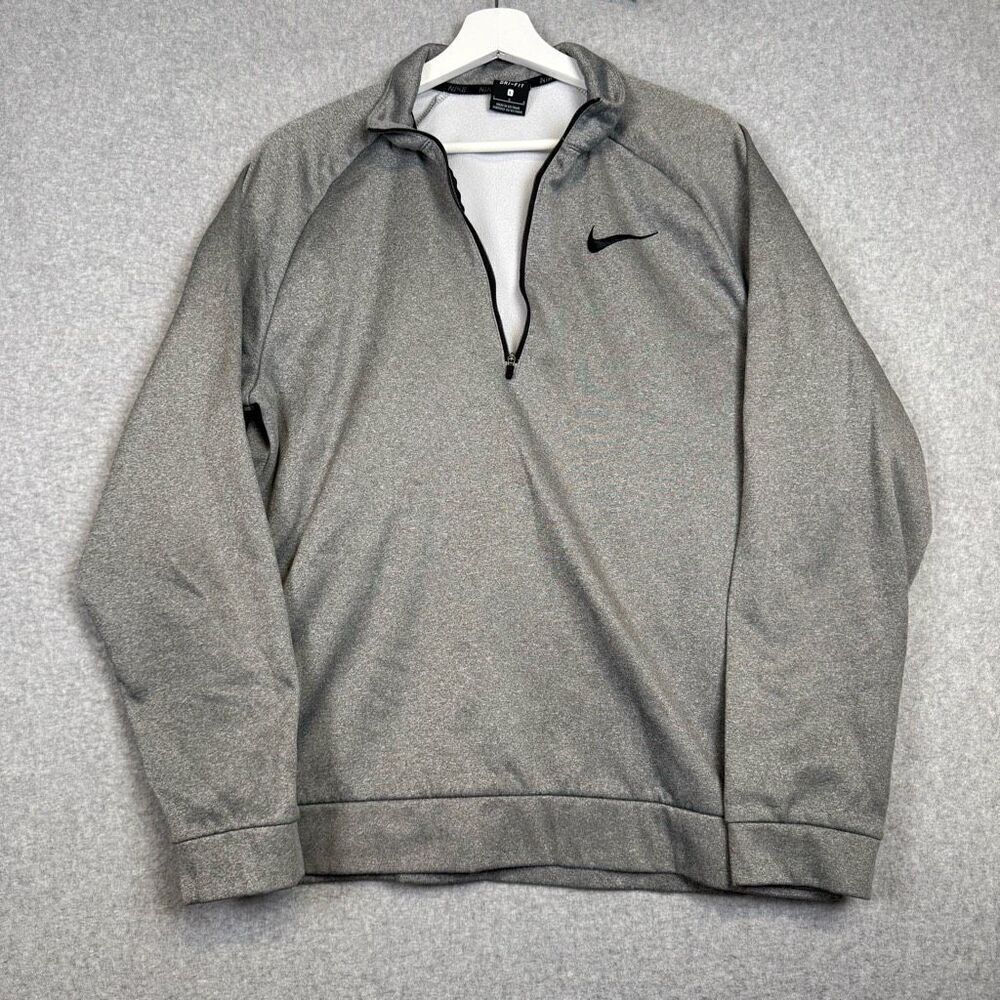Nike Large Dri Fit Men's Size Large Pullover 1/4 Zip Sweater Athletic Fit Fleece
